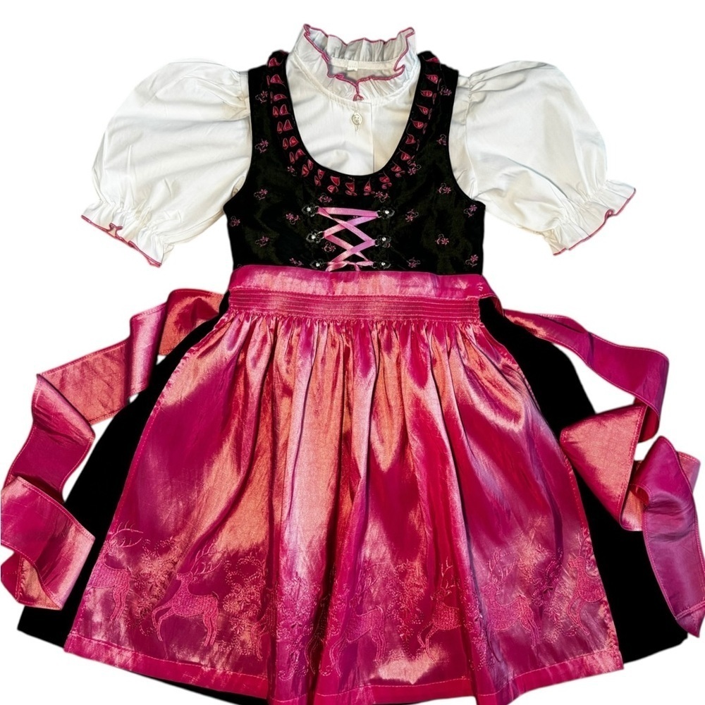 🏷️ Angermaier München Trachten Dirndl Dress – Toddler Girl (US Size 4T)